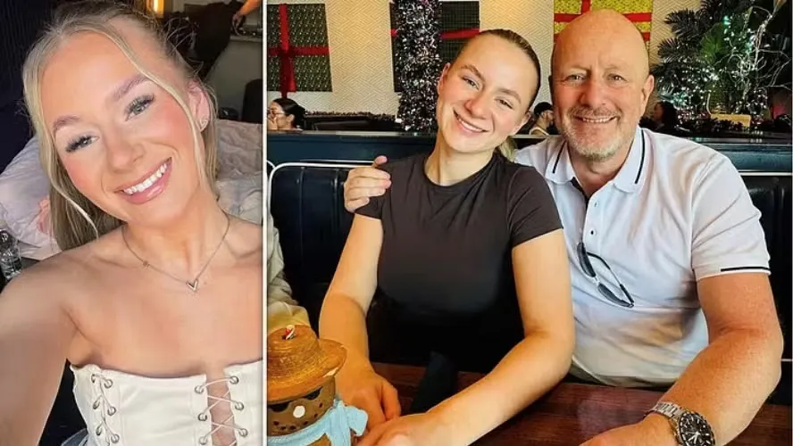 Lucy Harrison e o pai Kris Harrison