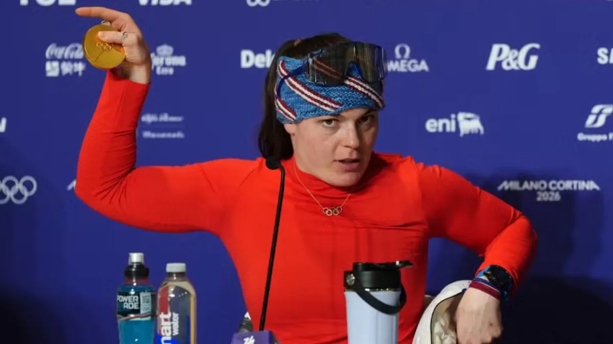 Breezy Johnson, medalhista de ouro do esqui alpino feminino