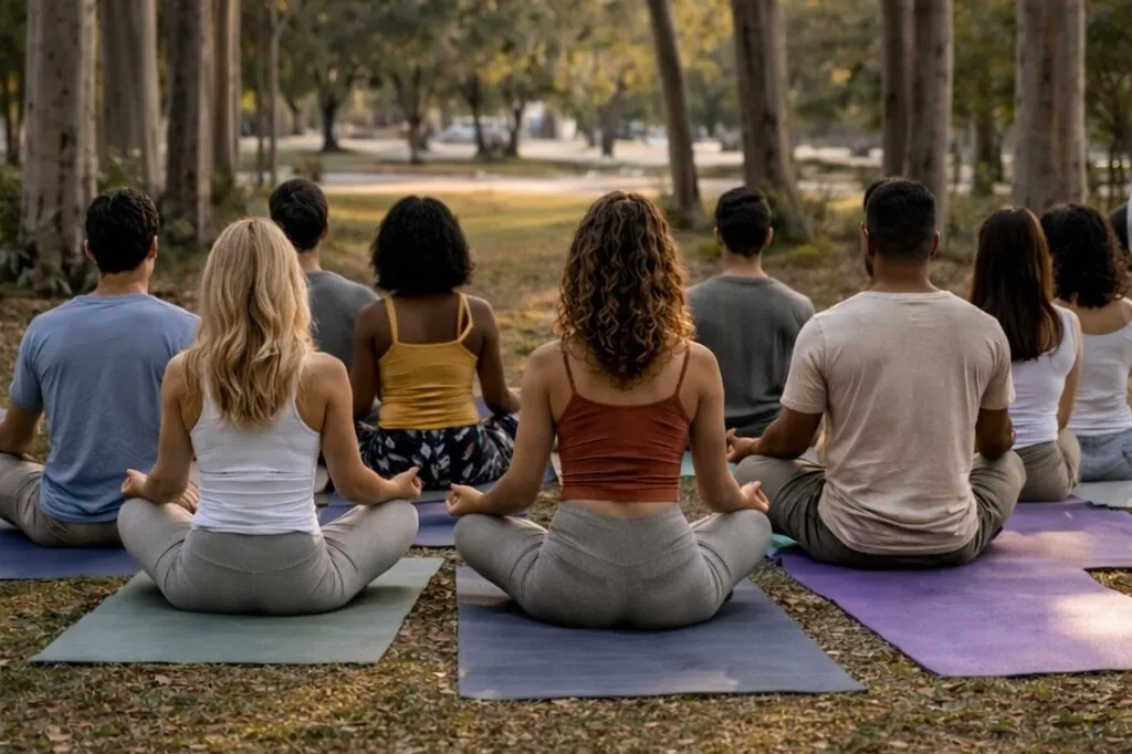 A proposta do projeto é ocupar o espaço público com exercícios de atenção