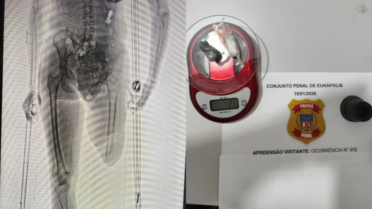 A tentativa foi identificada nesta segunda-feira, 19, por meio do equipamento de scanner corporal BodyScan