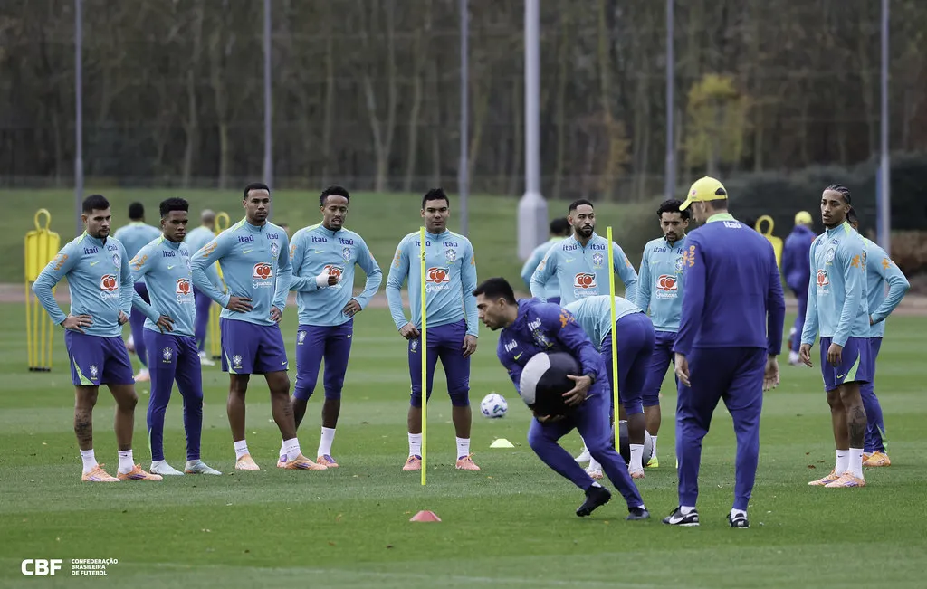 Treino da Seleção Brasileira em Londres