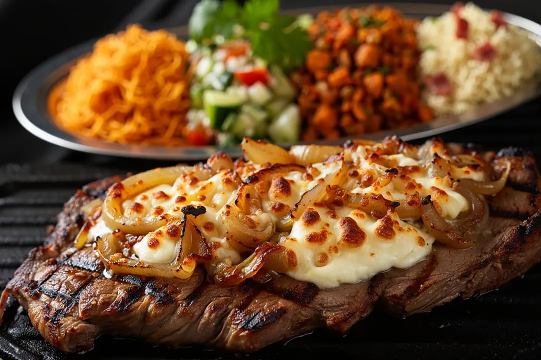 Fraldinha a fugazzeta, da Parrilla Uguruaia