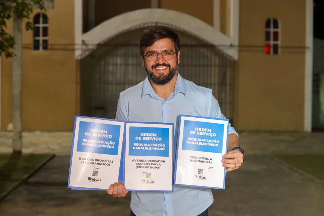 Prefeito de Ilhéus, Valderico Júnior (União), após entrega na cidade