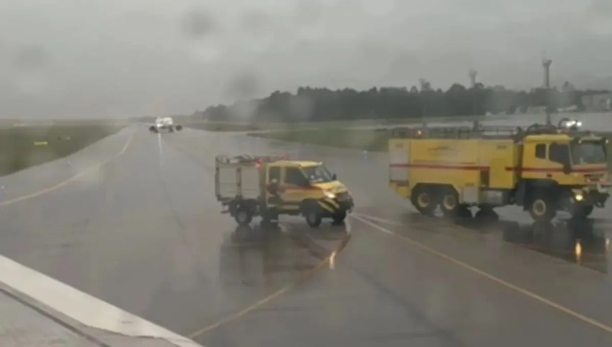 Imagem ilustrativa da imagem Turbina pega fogo e voo tem decolagem interrompida