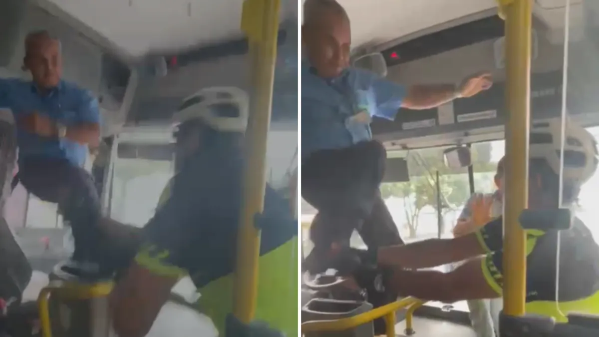 Motorista de ônibus e um ciclista entraram em confronto corporal em Feira de Santana