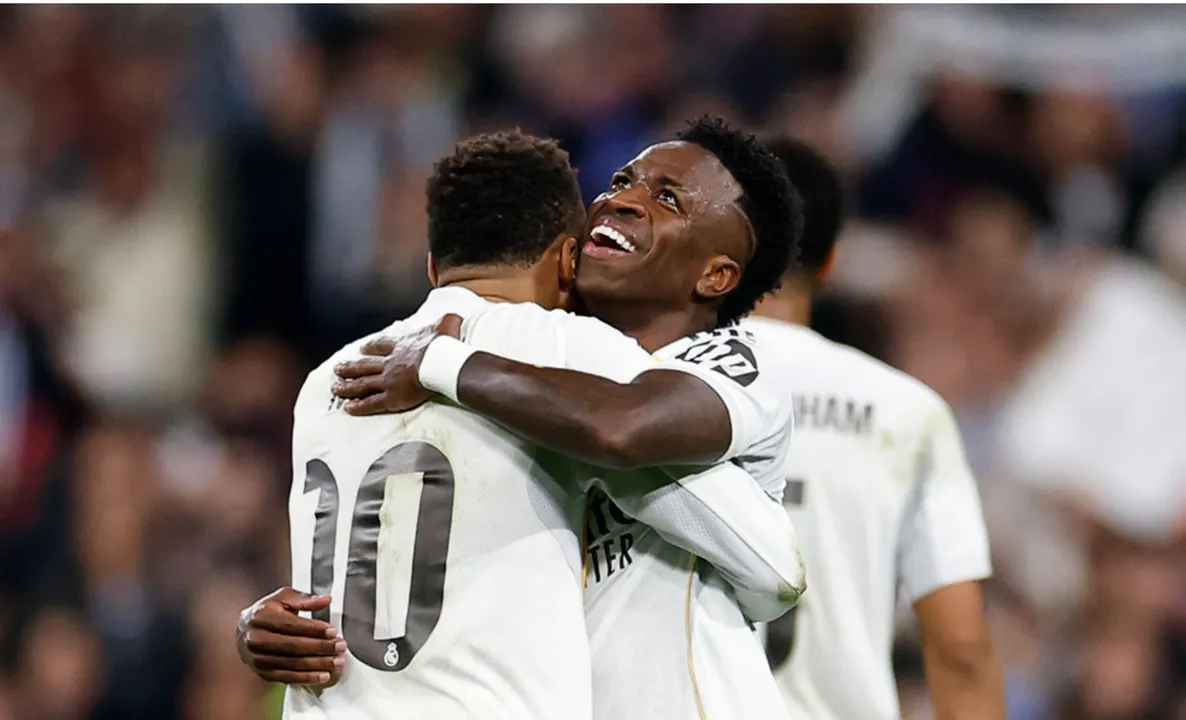 Imagem ilustrativa da imagem Vini Jr dá show e Real Madrid atropela o Monaco na Champions League