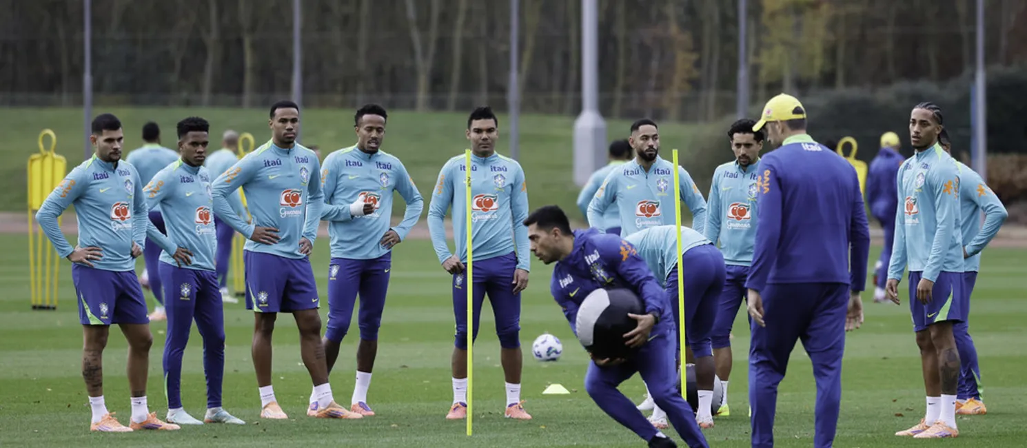 Treino da Seleção Brasileira em Londres