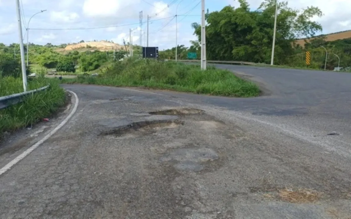 Registro do trecho interditado