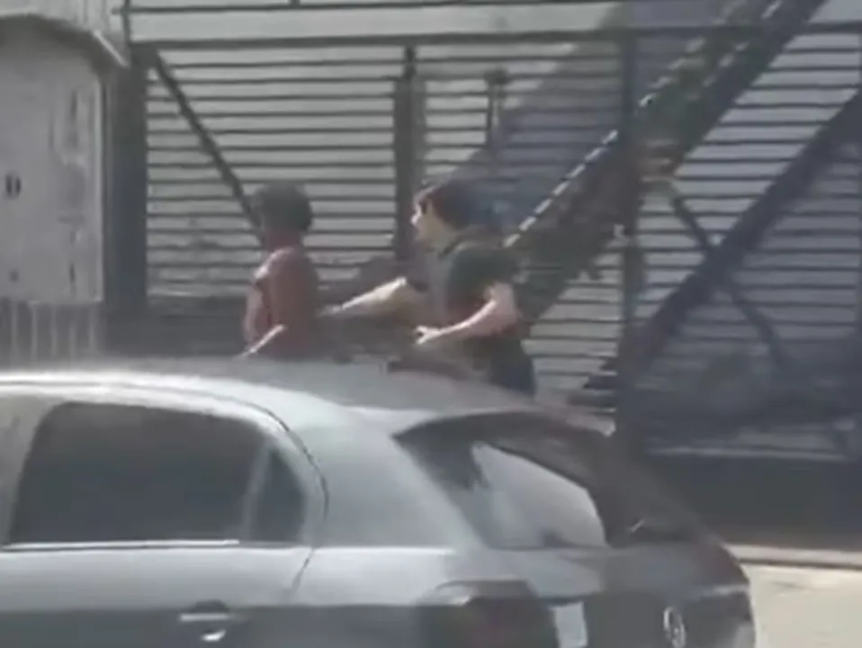 Momento da agressão