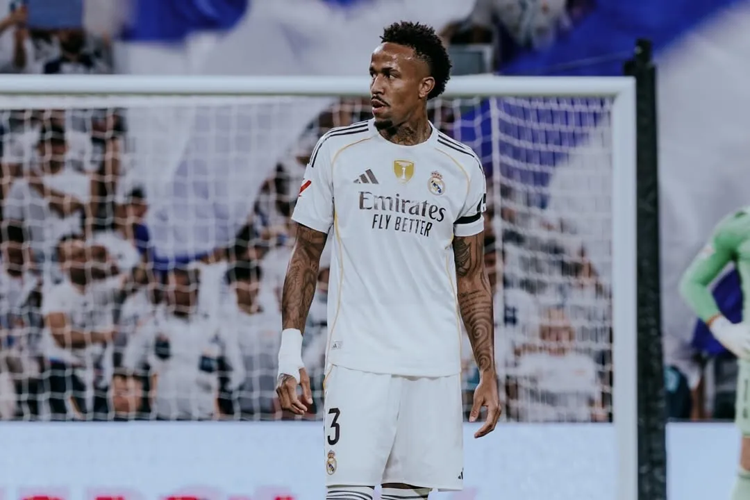 Éder Militão em campo pelo Real Madrid