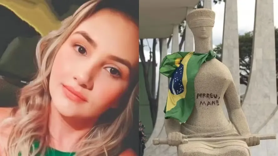 Baiana ficou conhecida após pichar a estátua “A Justiça”, em frente ao STF