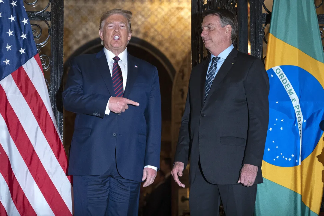 Bolsonaro e Donald Trump em encontro