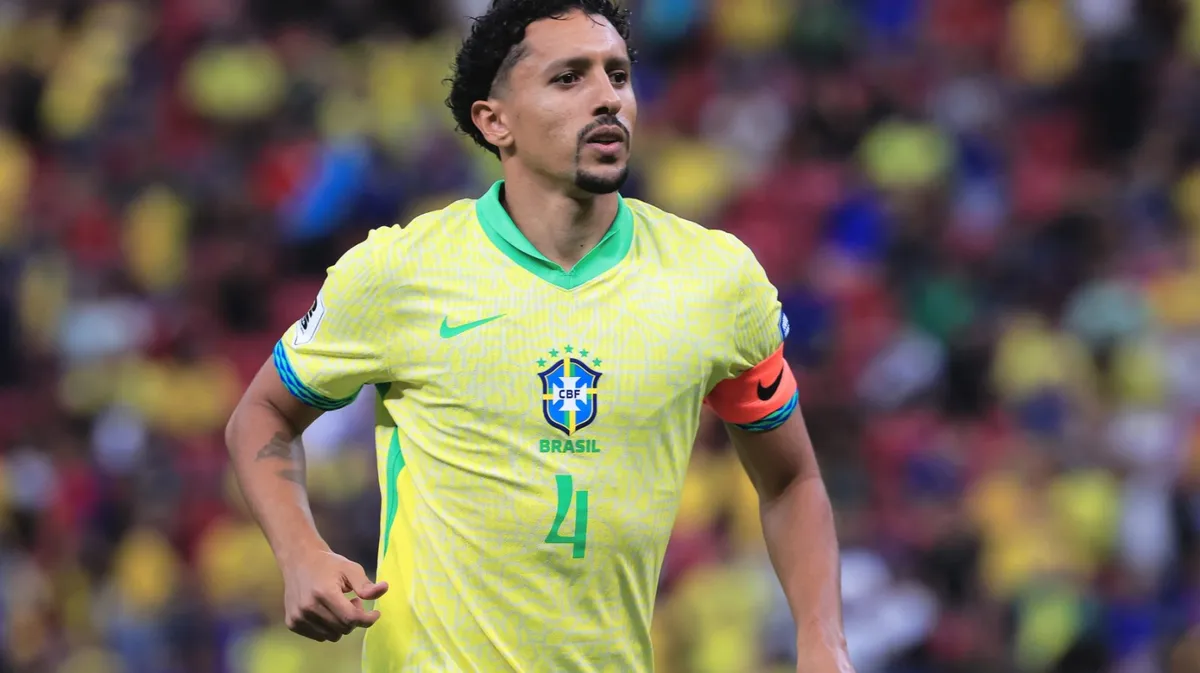 Marquinhos como capitão da Seleção Brasileira