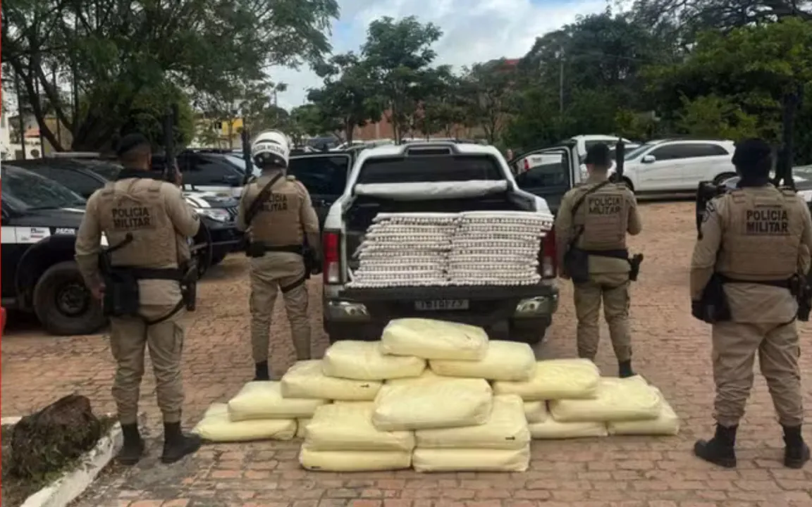 A carga foi interceptada pela PM