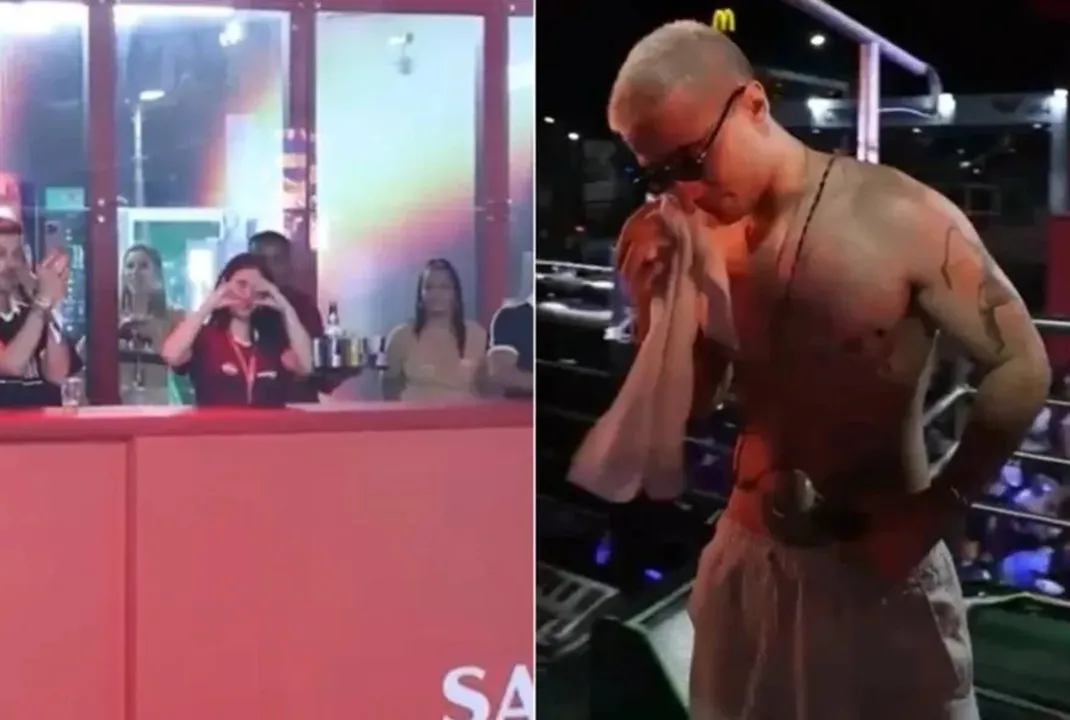 Artista se apresentava no Circuito Dodô quando protagonizou o momento apaixonado