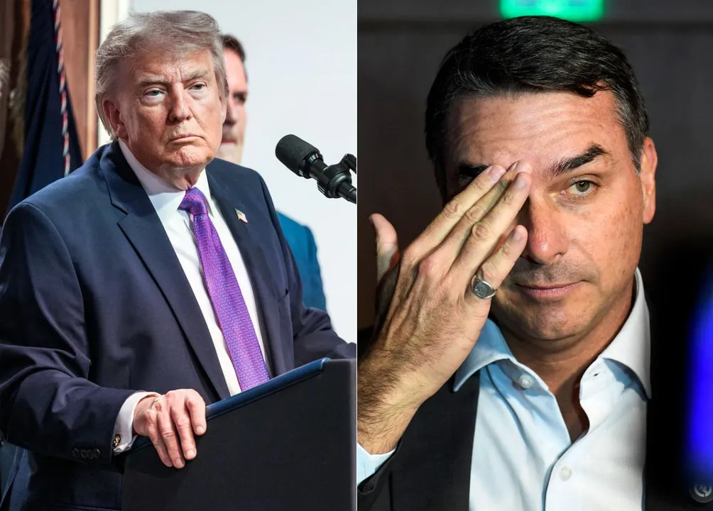 Trump e Flávio Bolsonaro podem ter reunião na próxima semana.