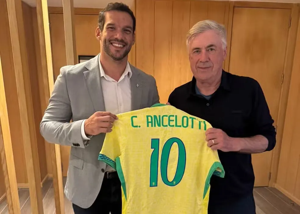 Samir Xaud e Carlo Ancelotti