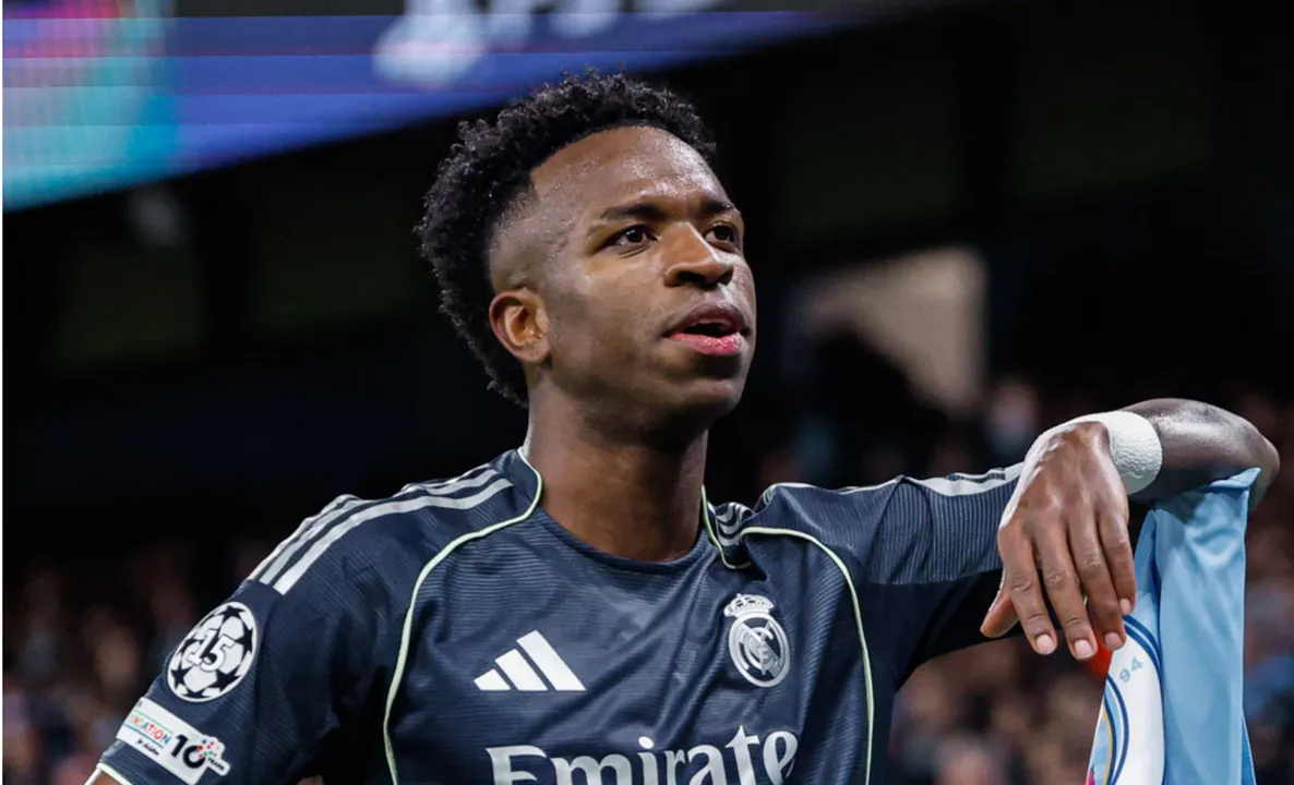 Vinicius Jr. marcou dois gols sobre o City