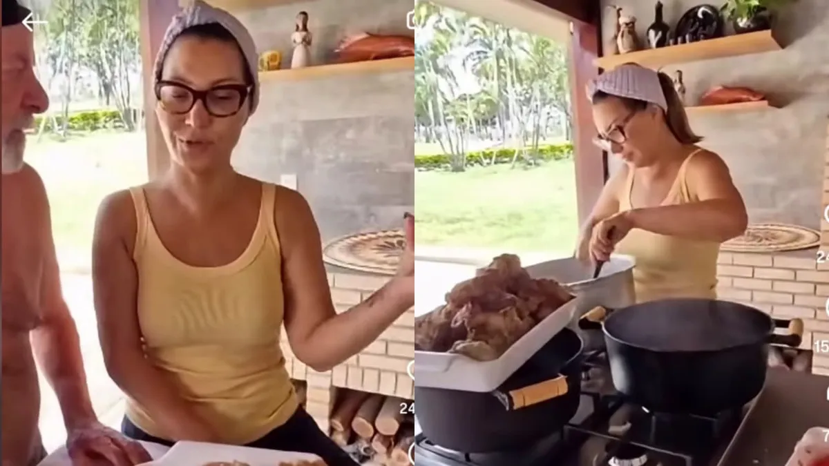 Janja explicou a utilização do animal no almoço de família