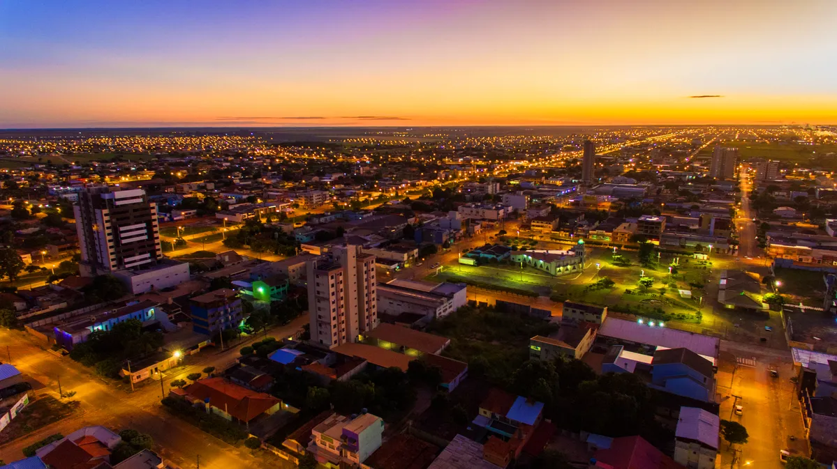 Vista aérea do Centro da cidade de Luís Eduardo Magalhães