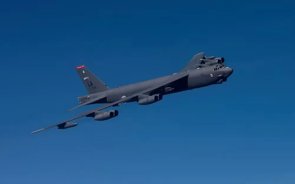 Avião bombardeiro B-52 da Força Aérea dos Estados Unidos