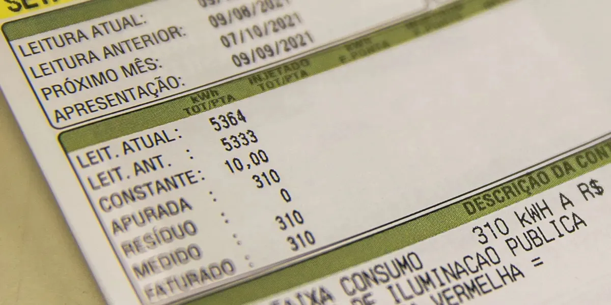 Conta de luz não terá custo adicional