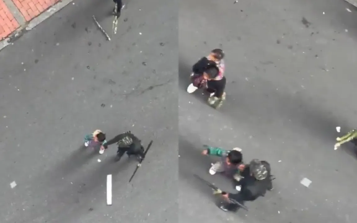 O protesto causou uma confusão