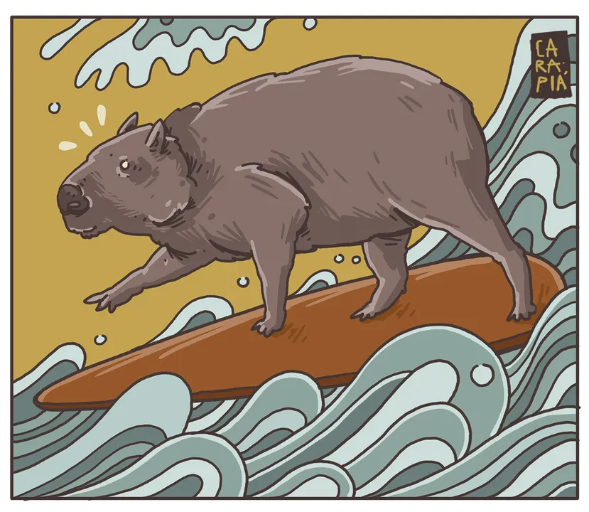 Entre o sufoco do buzu e o escape da IA: "Desenhe uma capivara surfando"