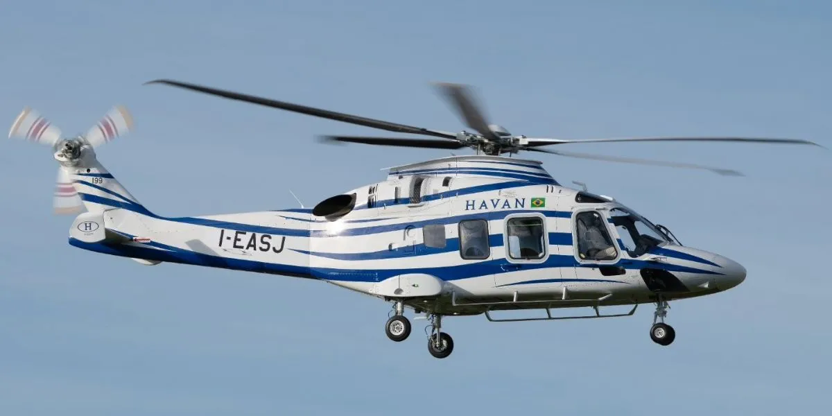Aeronave é do modelo Leonardo AW169