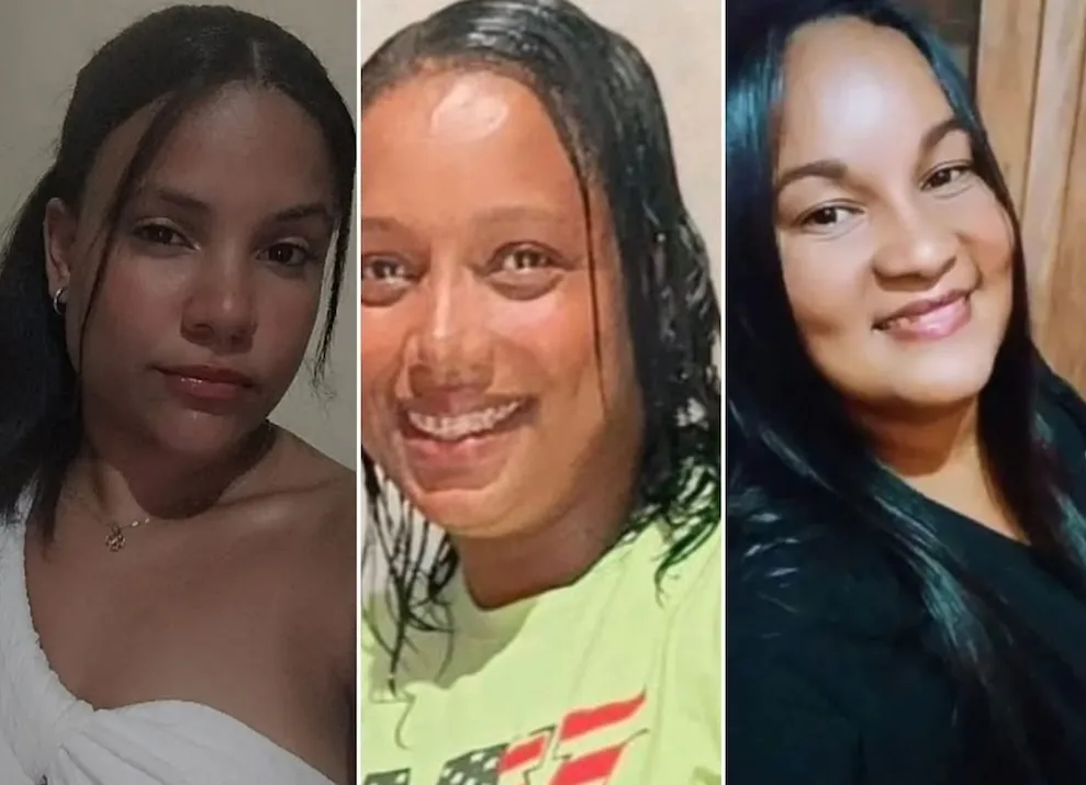 Dany (Esq.) e Kaly morreram no local; Diana (dir.) segue internada