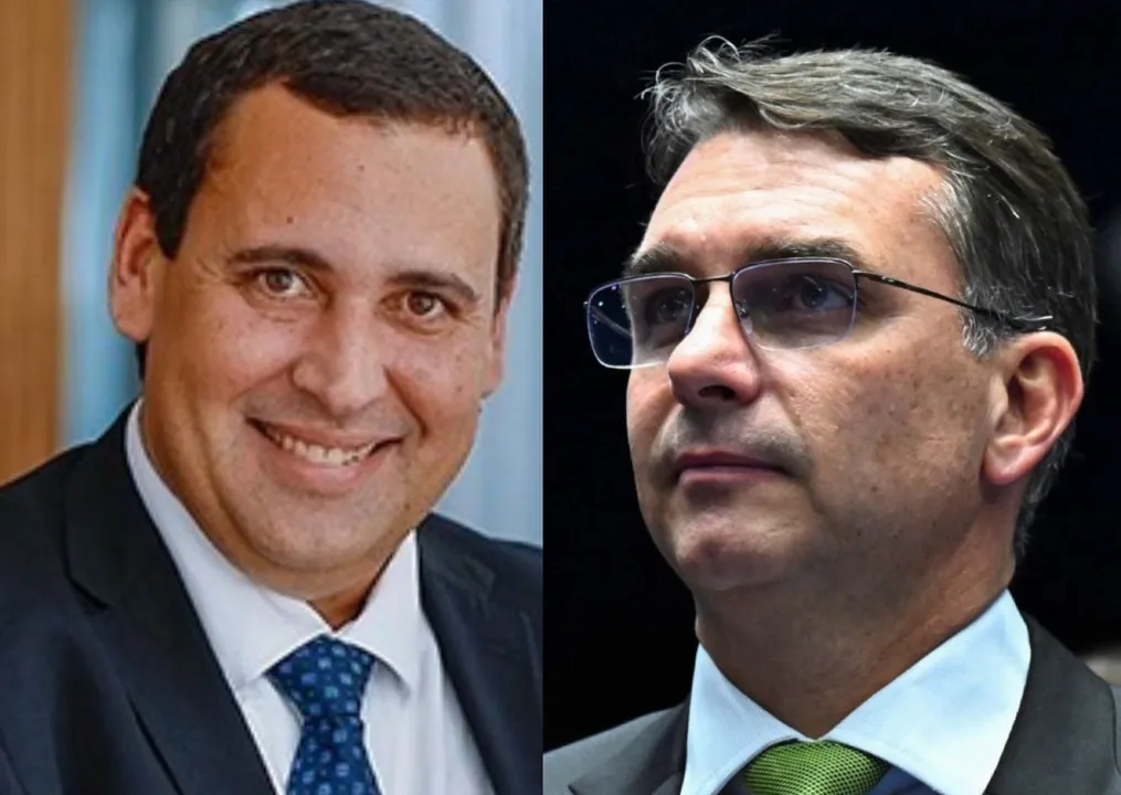 Éden Valadares e Flávio Bolsonaro