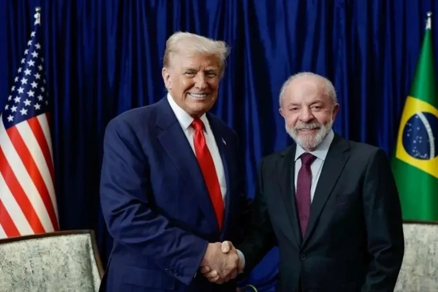 Presidente Lula (Brasil) e presidente Trump (EUA)