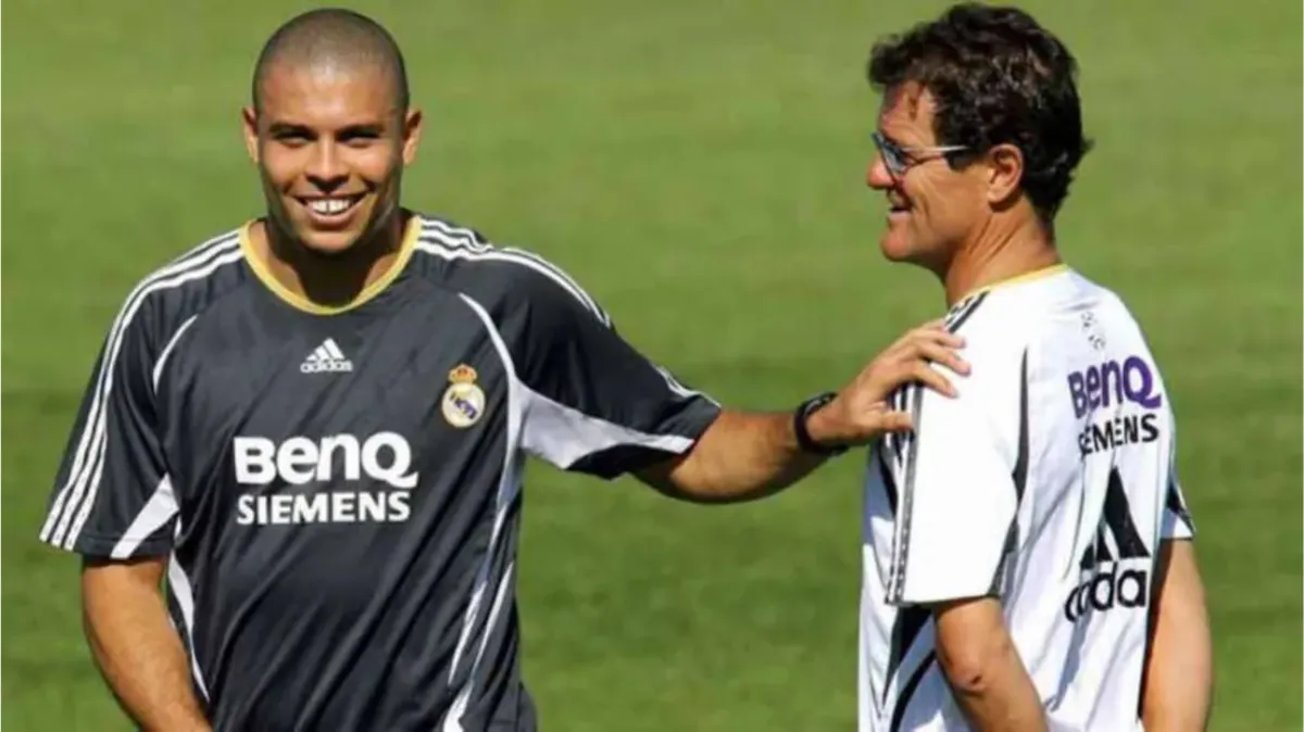 Fenômeno e Capello no Real Madrid