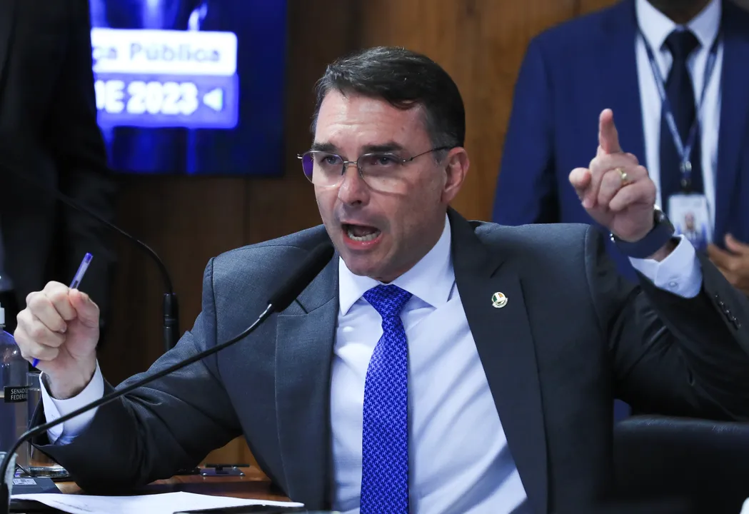 Senador e pré-candidato à Presidência da República, Flávio Bolsonaro (PL-RJ).