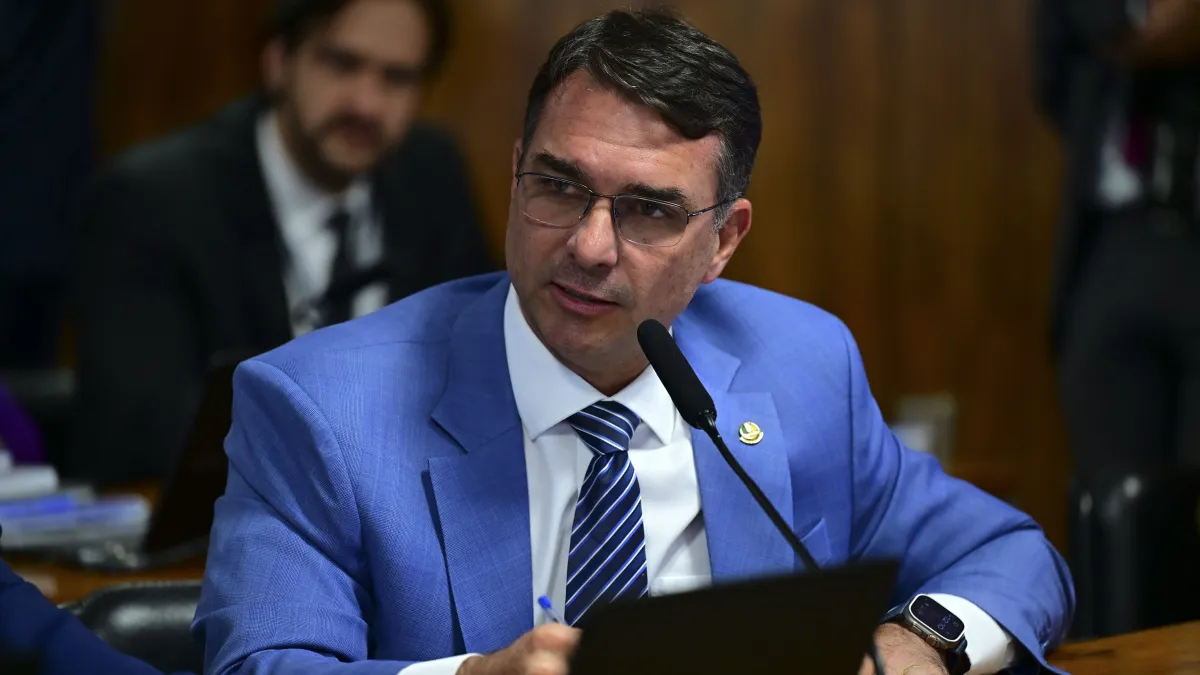 Senador Flávio Bolsonaro (PL-RJ), filho mais velho do ex-presidente Jair Bolsonaro
