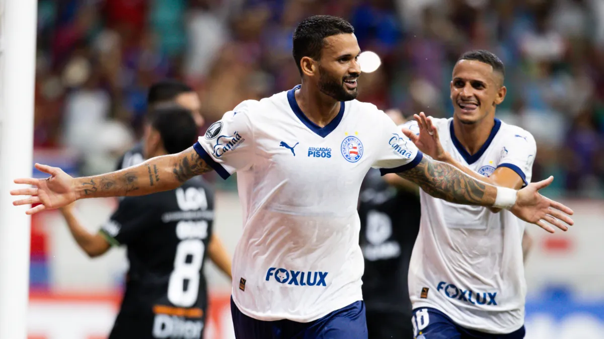 Willian José abrindo o placar para o Bahia contra o O'Higgins