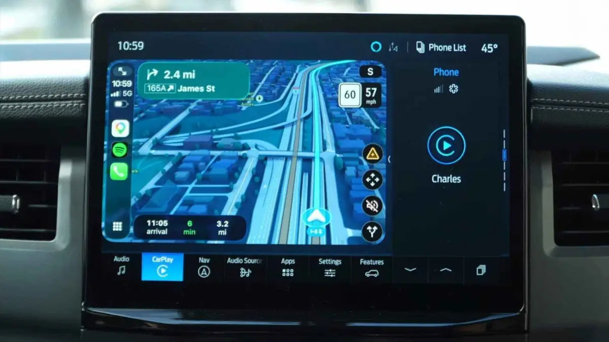 Google Maps no display de um carro