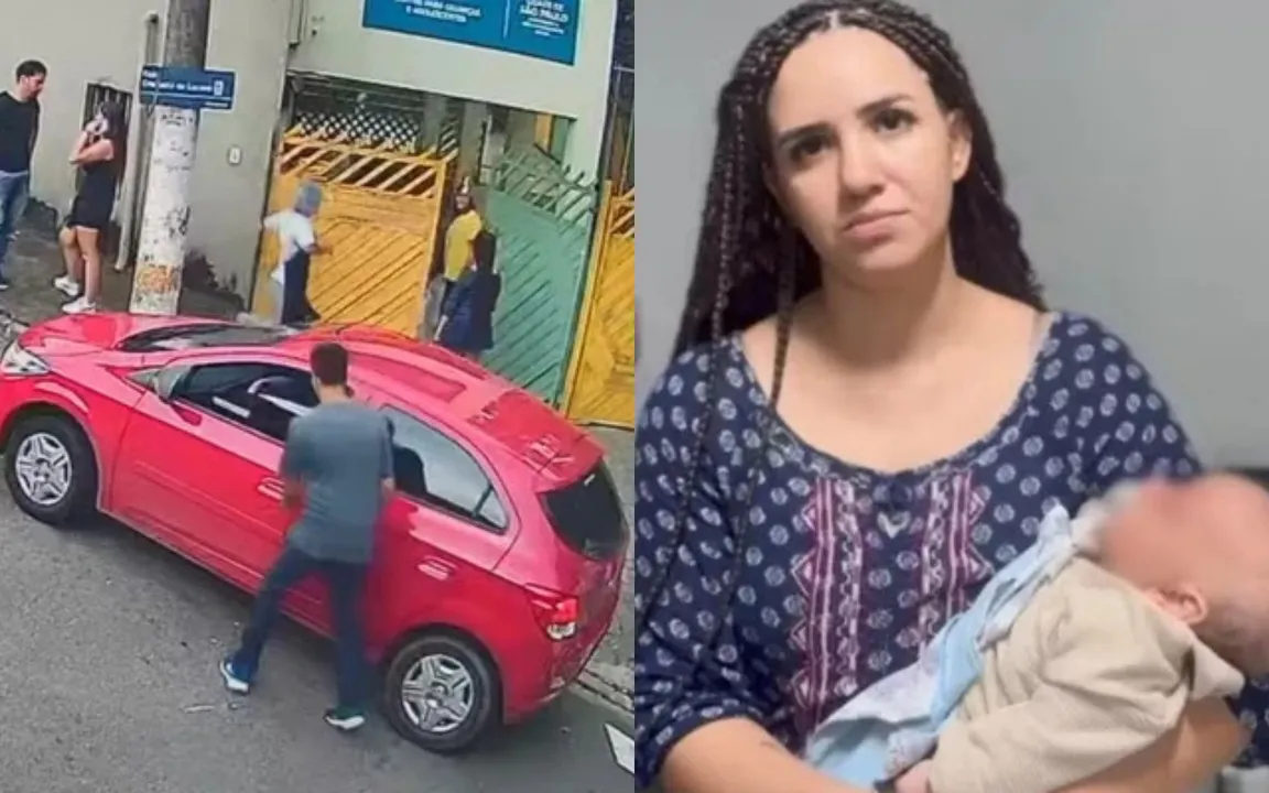 A criança foi resgatada minutos depois