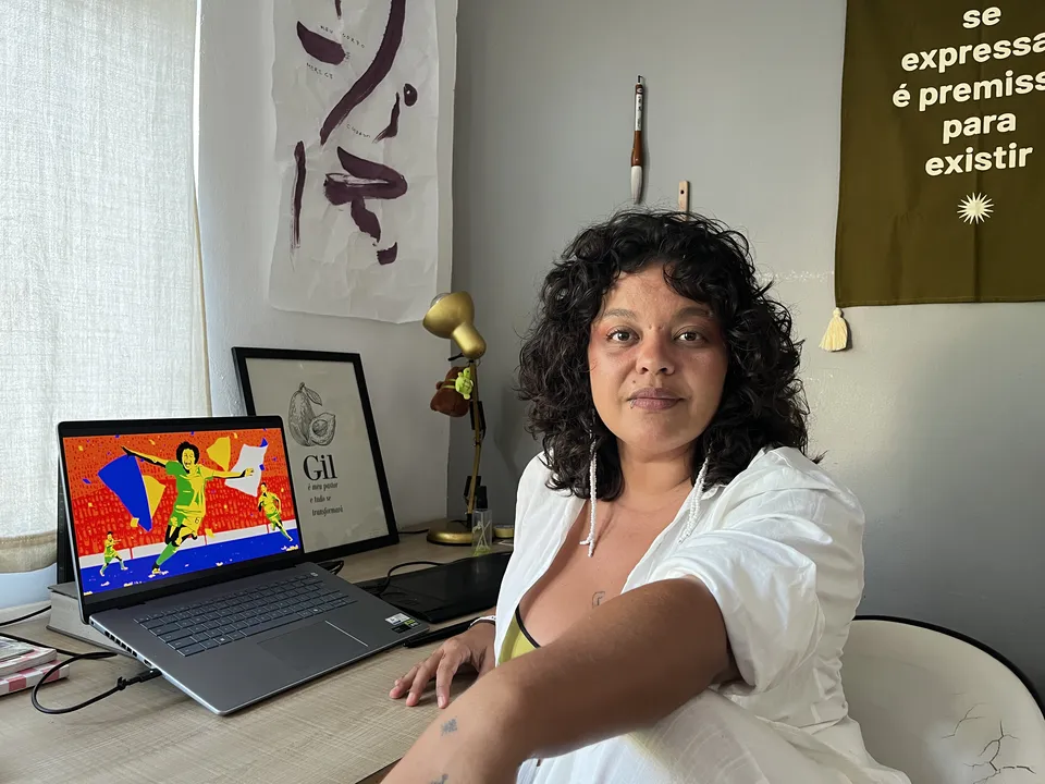 Aju Paraguassu, artista convidada pela FIFA para dar cara a Salvador na copa
