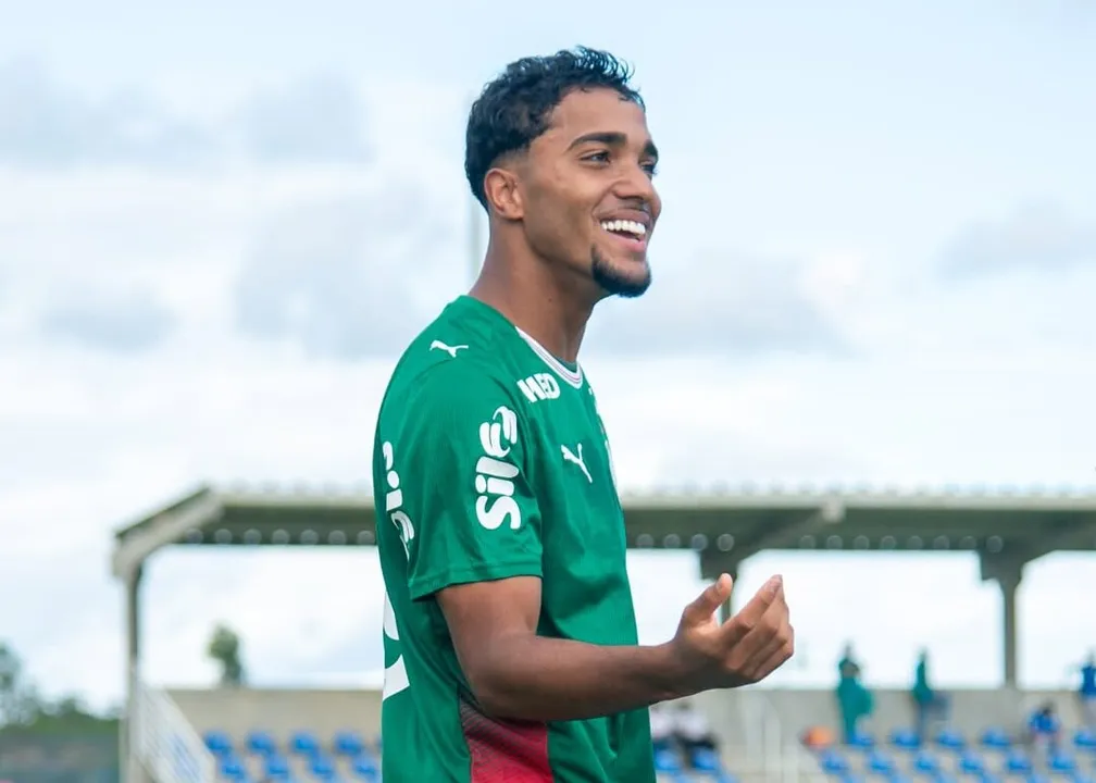 Heittor, do Palmeiras, na partida contra o Bahia nesta quarta-feira, 15