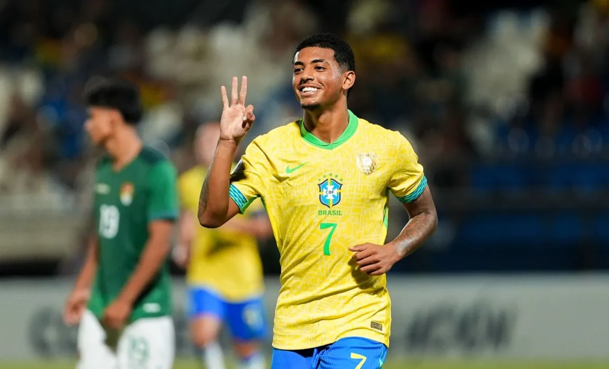 Kauê Furquim em campo pela Seleção Brasileira