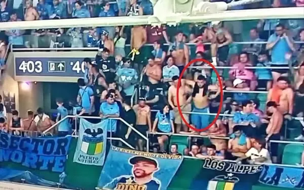 Torcedor que fez ato racista foi identificado como Francisco Javier Sepílveda Vargas, de 27 anos