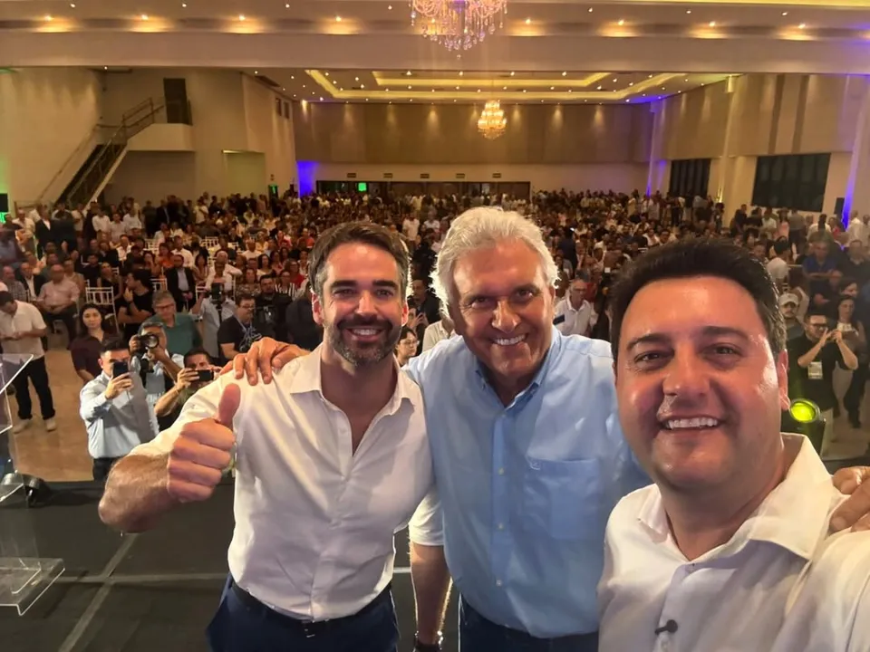 Da esquerda para a direita: Eduardo Leite, governador do Rio Grande do Sul; Ronaldo Caiado, governador de Goiás; Ratinho Júnior, governador do Paraná