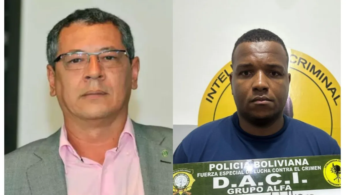 À esquerda, o presidente do Partido Verde no estado, Ivanilson Gomes, vítima do sequestro, e João Vítor Santos Souza, conhecido como Nanã, membro do CV e apontado como responsável pelo crime.