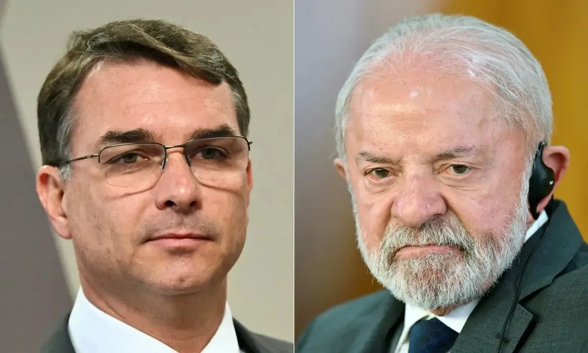 Flávio Bolsonaro e Lula