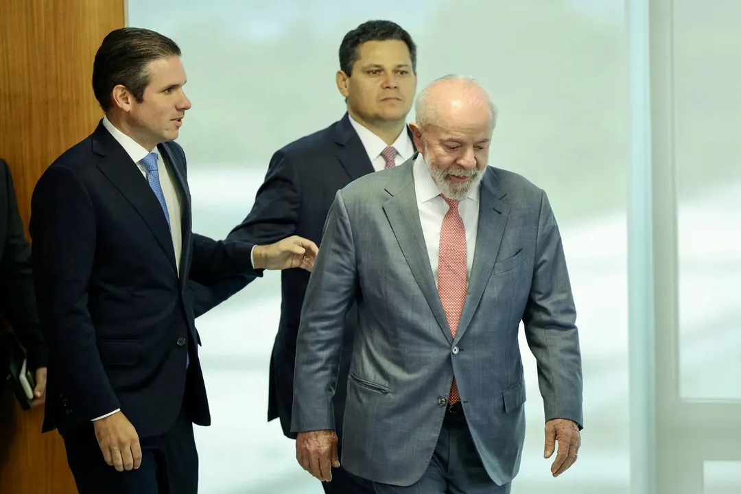 Lula e os presidentes da Câmara, Hugo Motta, e do Senado, Davi Alcolumbre