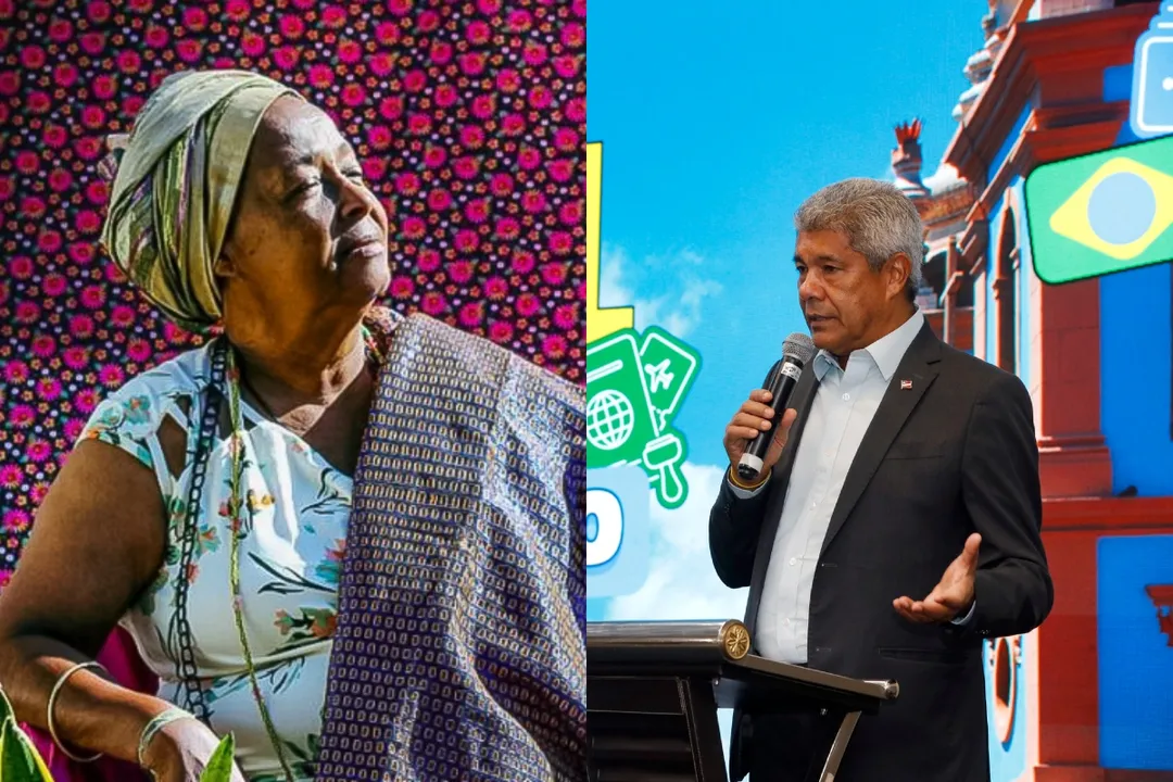 Ialorixá Mãe Bernadete e governador Jerônimo Rodrigues (PT)