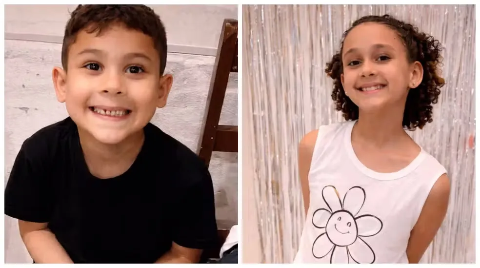 Isaías, de 5 anos, e Sophia, de 10, brincavam na calçada, quando foram atropeladas