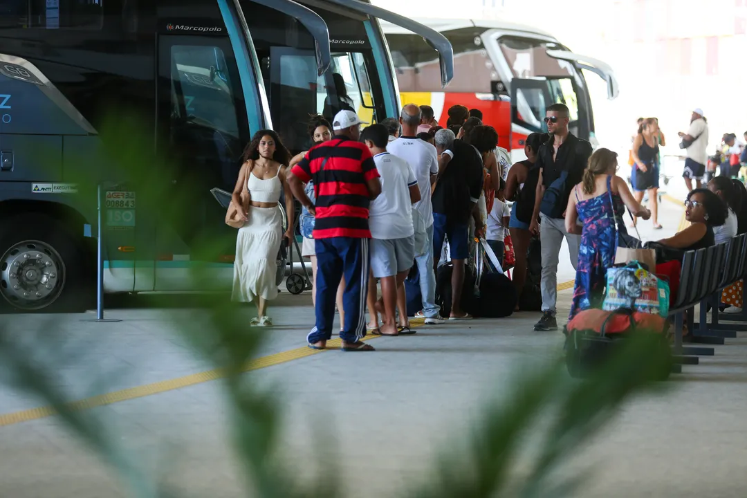 Passageiros na rodoviária