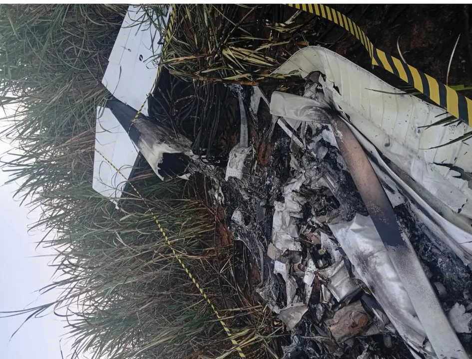 Avião cai, pega fogo e mata piloto